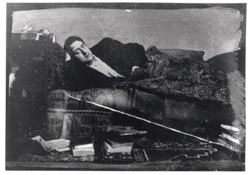 Porträt von Guillaume Apollinaire (1880-1918) liegend, ca. 1910